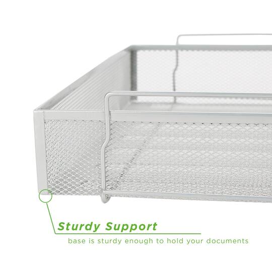Mind Reader Stackable Metal Mesh Tray & Desk Document Organizer Set